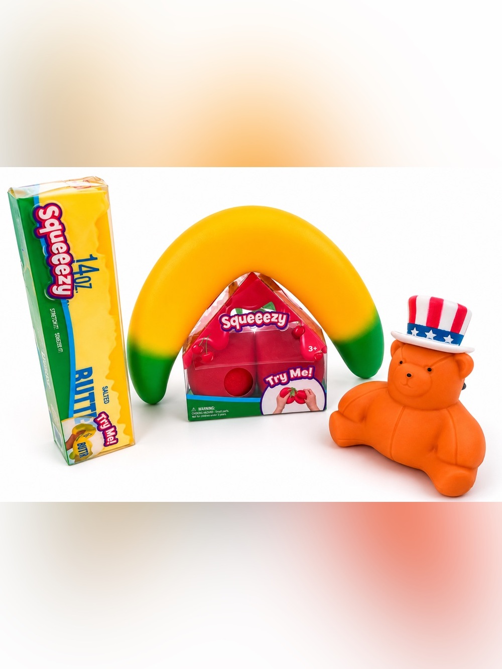 Cherry Squeeze Toy - Yellow & Green
